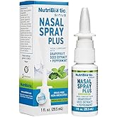 NutriBiotic Nasal Spray Plus 1 Fl Oz | Nasal Lubricant Plus GSE, Xylitol & Botanical Extracts | Moisturize & Help Flush Irritants from Nasal Passages | Measured Dose Pump | Drug-Free & Non-Medicated