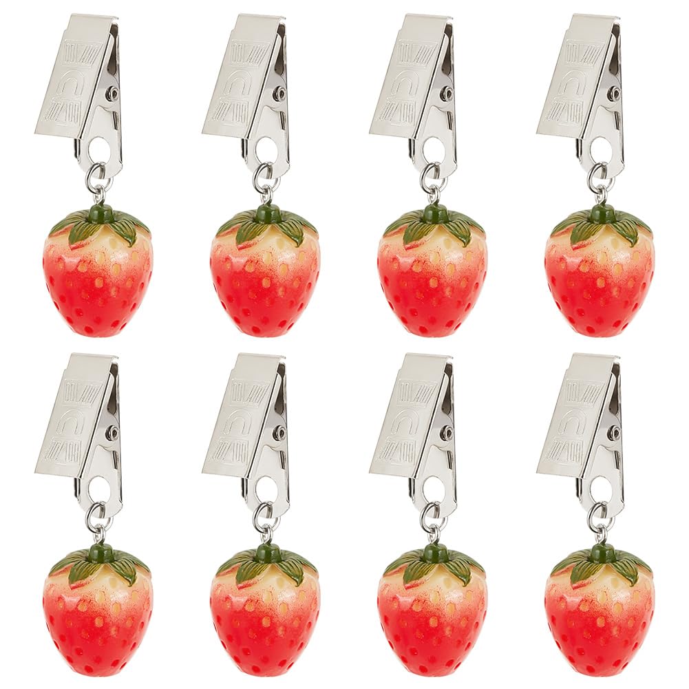 PH PandaHall 8pcs Strawberry Table Cloth Weight Tablecloth Holder Tablecloth Weights Clip Table Cover Weights Tablecloth Pendant Weights Hangers for Outdoor Tables Camping Picnic Curtains Wedding