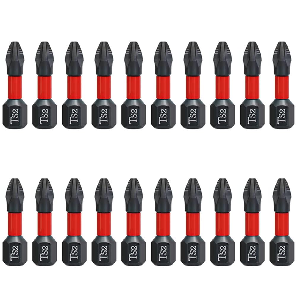 Teocpai 20PCS 25mm Phillips Screwdriver Bits PH2