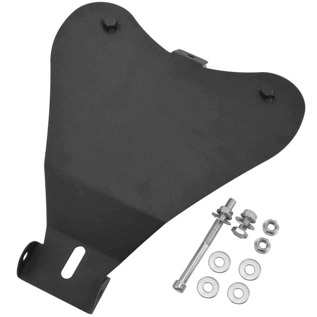 NATGIC Motorcycle Solo Seat Baseplate Base Plate Base Pan Heavy Duty Steel Black Fits for H-arley Sporster 883 1200 Chopper Bobber