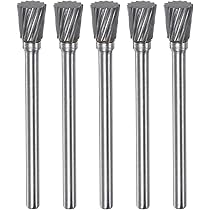 Engineering Tools MNGQNJ High Quality Carbide Material 10 Pcs Double Cut Rotary Burr Set For Metal Carving Polishing Engraving Drilling 1 8 Shank 1 4 Head Length Ideal Die Die Grinder Bits