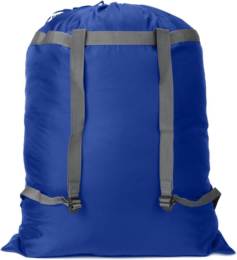 Extra Large Laundry Bag [26’’x34’’] Sturdy rip and tear resistant polyester material with drawstring closure. Ideal machine washable laundry bags for college, dorm and apartment dwellers-blue