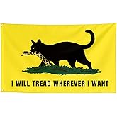 Dekorbay I Will Tread Wherever I Want Funny Cool Flags Meme Flags Banner 3x5 FT Room Guys Girls College Dorm Bedroom Frat Man Cave Outdoor Indoor Yellow
