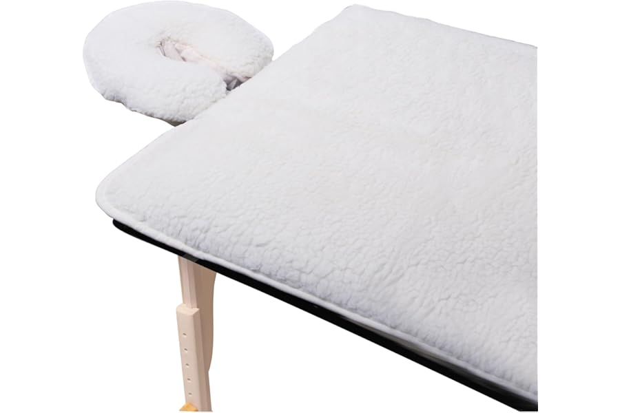 ForPro Premium Fleece Massage Pad Set, Extra Soft, Hypoallergenic, for Massage Tables, Includes Pad and Face Rest Cover, 31” W x 72” L