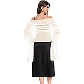 Baoqiya Women's Shawls and Wraps for Evening Dress Chiffon Shawl Soft Elegant Silky Pashmina Wedding Bridal Scarf