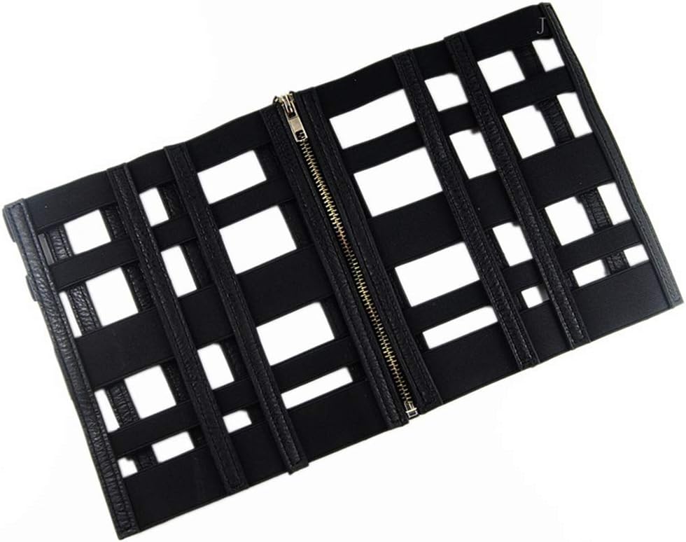 Women's Hollow Waistband Carving Perforted Dress Ornament Black Belt AB0028