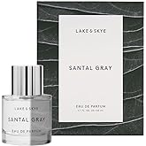 Lake & Skye Santal Gray Eau de Parfum, Long Lasting Fragrance, 1.7 fl oz (50 ml) - Santal, Cardamom, Sandalwood, Earthy, Musk, Vegan, Paraben-Free, Cruelty-Free
