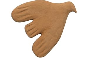 Creative Co-Op Paper Mache Dove Art, Mustard Wall Décor, Orange