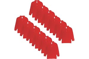 Activa Apparel Kids Youth Long Sleeve Polo Golf Shirt Back to School Uniform Boys and Girls