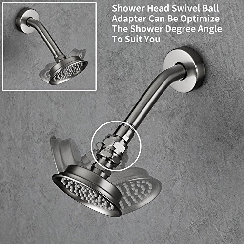 Hoooh Shower Head Swivel Ball Adapter Brass Ball Joint Shower Arm Adapter Angle Adjustable