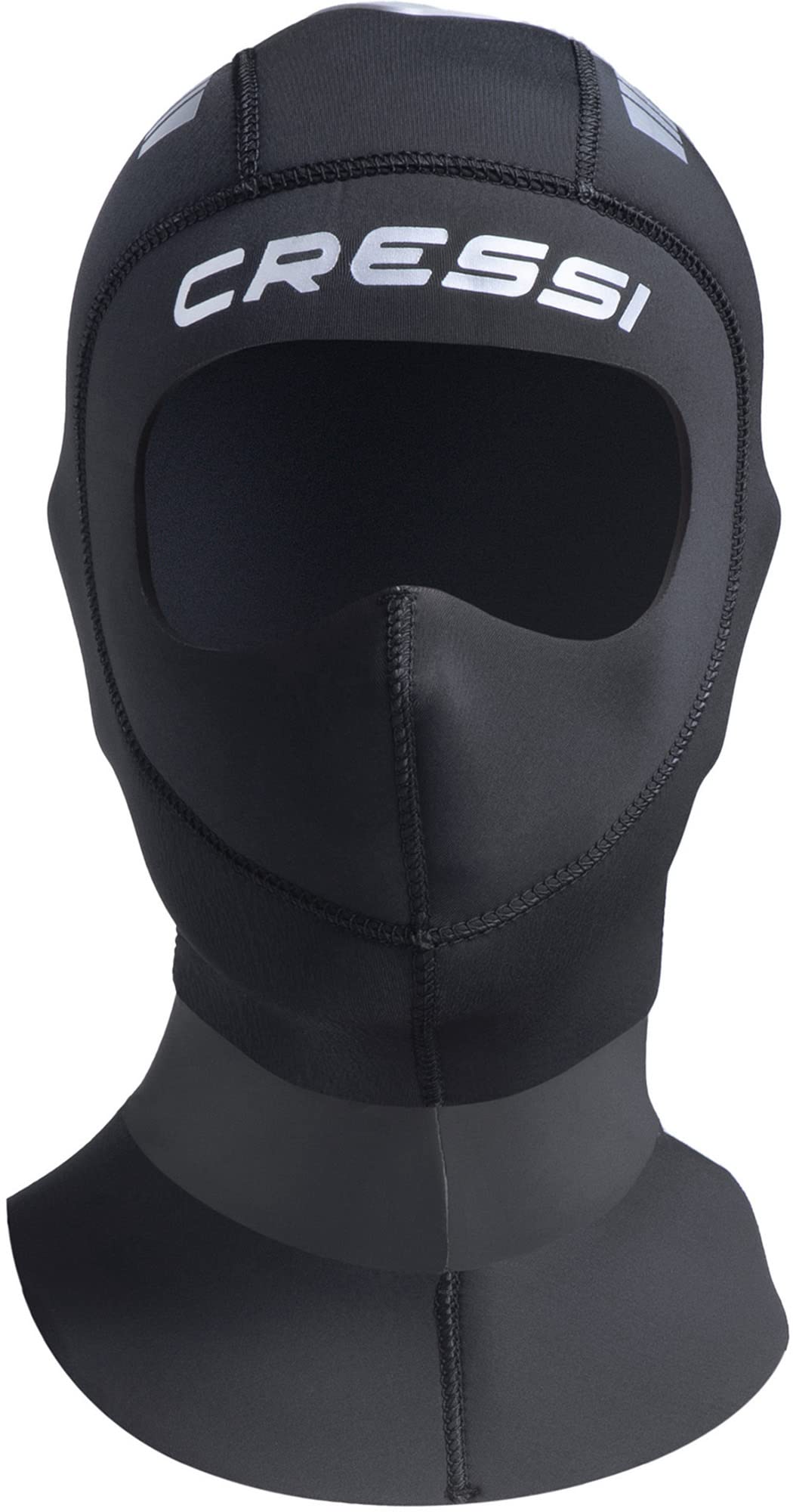 Cressi Unisex Cressi Orust Unisex 5mm Dive Hood, Black/Silver, L 4 UK