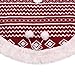 The Nova - Christmas Tree Skirt and Star - 48 inch Large - Khaki Colorful Xmas Burlap Tree Skirts with White Snowflake Printed