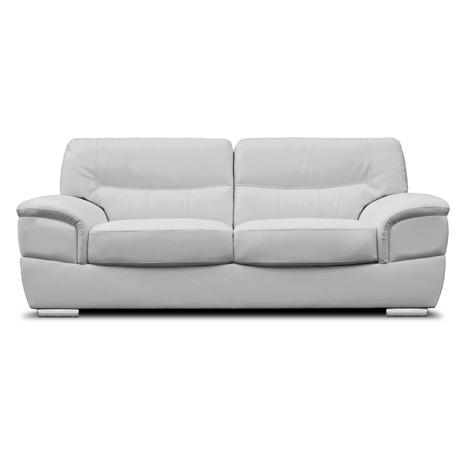 Sofamode Anton 3 Seater White Leather Sofa Amazon Co Uk Kitchen