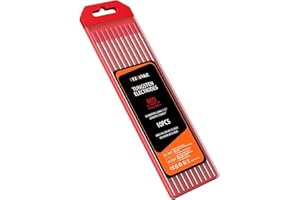 FEIFANKE TIG Tungsten, TIG Welding Tungsten Electrode, 10PCS 3/32'' x 7'', Red 2% Thoriated, WT20/EWTh-2
