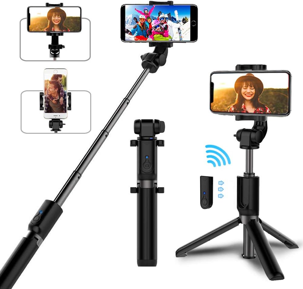 Selfie Stick Tripod, TEUMI Mini Pocket Extendable Monopod Wireless Remote Bluetooth Selfie Stick