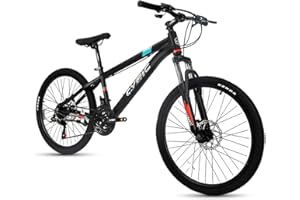 CYBIC 24 inch Mountain Bike, Aluminum Frame, Suspension Fork, Disc Brake, 24 inch Bicycle, Multiple Colors for Youth