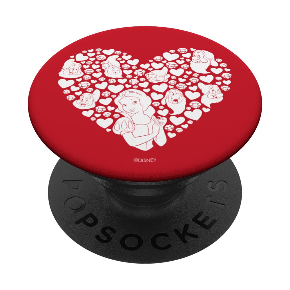 Disney Snow White and the Seven Dwarfs Red Heart PopSockets Swappable PopGrip