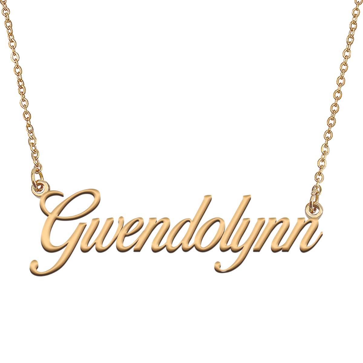 HUAN XUN Customized Custom Simple Any Name Necklace