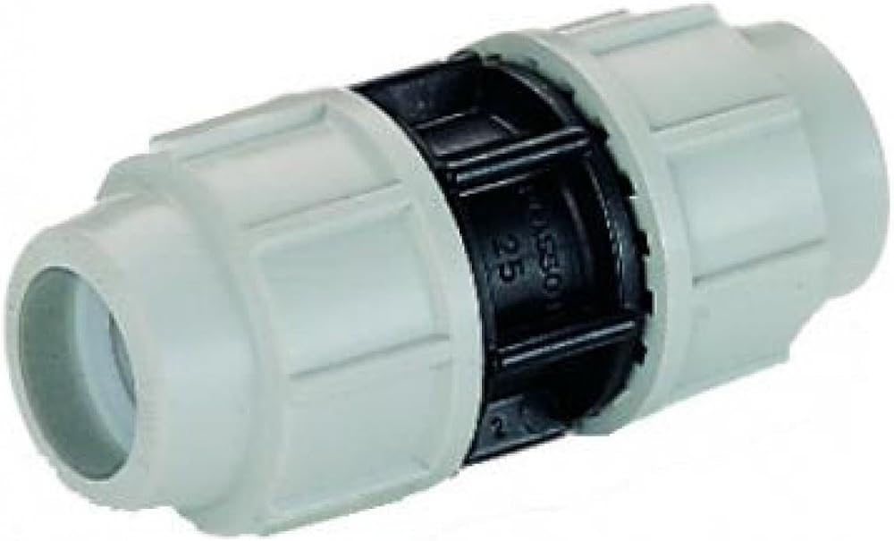 Plasson 7010 Straight Coupling 20mm MDPE Compression Plastic Water Pipe Fitting