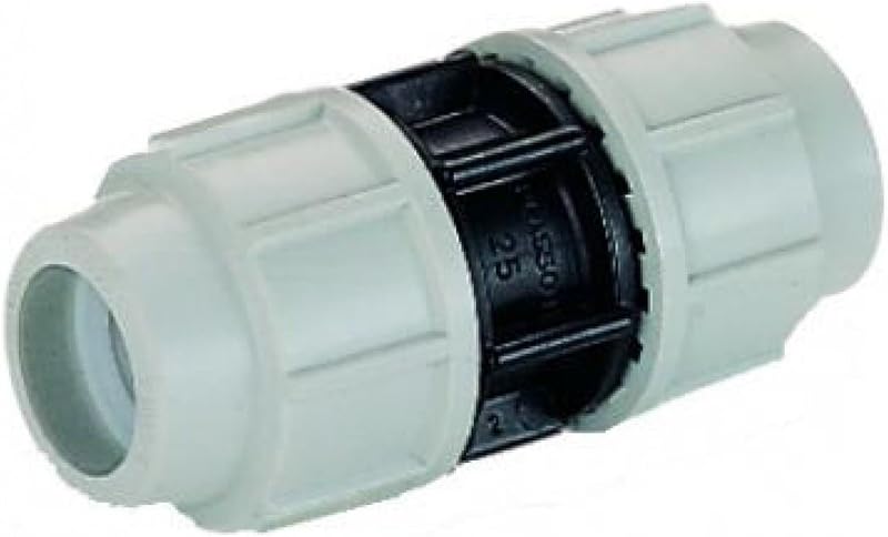 Plasson 7010 Straight Coupling 20mm MDPE Compression Plastic Water Pipe Fitting