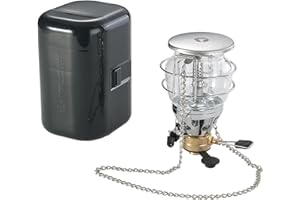 CAMPINGMOON Mini Gas Camping Lantern with Hanging Chain & Hard Case – 80W Equivalent Brightness, Adjustable Dial, Outdoor Por