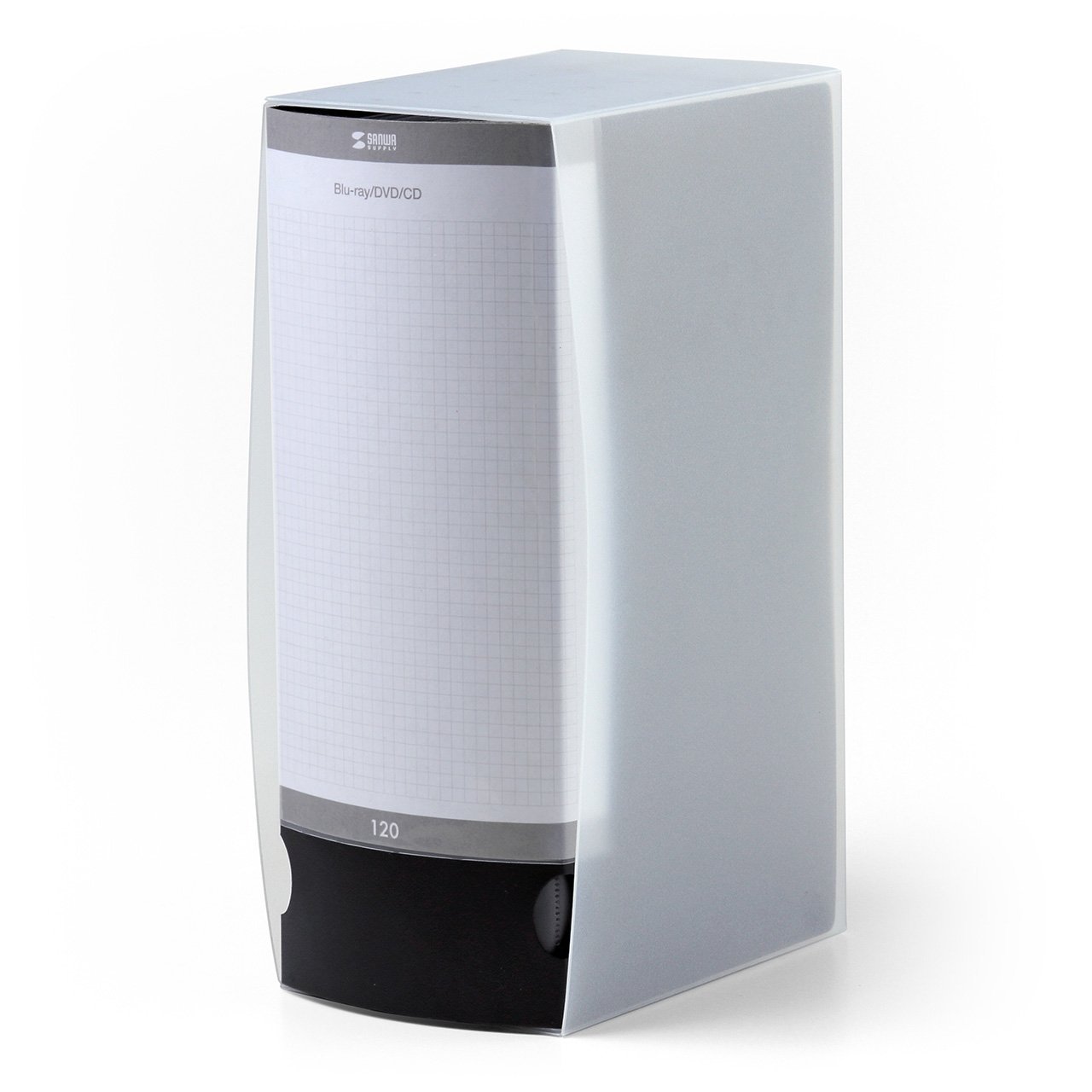 サンワダイレクト ブルーレイディスク ケース 120枚収納 インデックスカード付 ファイルケース ブラック 200-FCD047BK商品画像