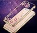 iPhone 6/6s Crystal TPU Cover-Aurora Fashion Transparent Hard PC + TPU Graden Flower Case with Original Swarovski Element for iPhone 6/6s 4.7 Inch(Rose Gold+Pink)