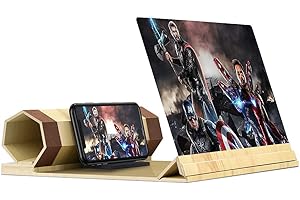 DIZAUL 12’’ Screen Magnifier for Smartphone – Mobile Phone 3D Magnifier Projector Screen for Movies, Videos, and Gaming – Foldable Phone Stand with Screen Amplifier – Compatible with All Smartphones M5