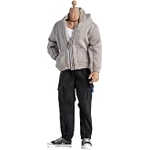 LINJXCMUXU 1/12 Action Figure Colthes,3-piece Set for 6 inch Action Figure. | Casual Jacket,Vest and Pant for Male Action Figures,Only 1:12 Scale Clothing Suit.