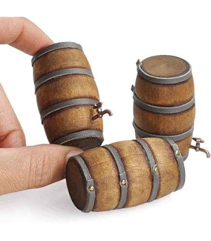 Melody Jane Barile Di Birra In Legno Scala 1:12 Per Casa Delle Bambole, Accessorio Rustico In Miniatura Per Pub E Campeggio, Fatto A Mano