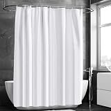 URAQT Shower Curtain 180x180 cm PEVA Waterproof 12 Hooks White view 8