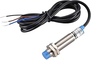 Heschen M12 Inductive Proximity Sensor Switch Non-Shield Type LJ12A3-4-Z/AY Detector 4mm 10-30VDC 200mA PNP Normally Closed(NC) 3 Wire