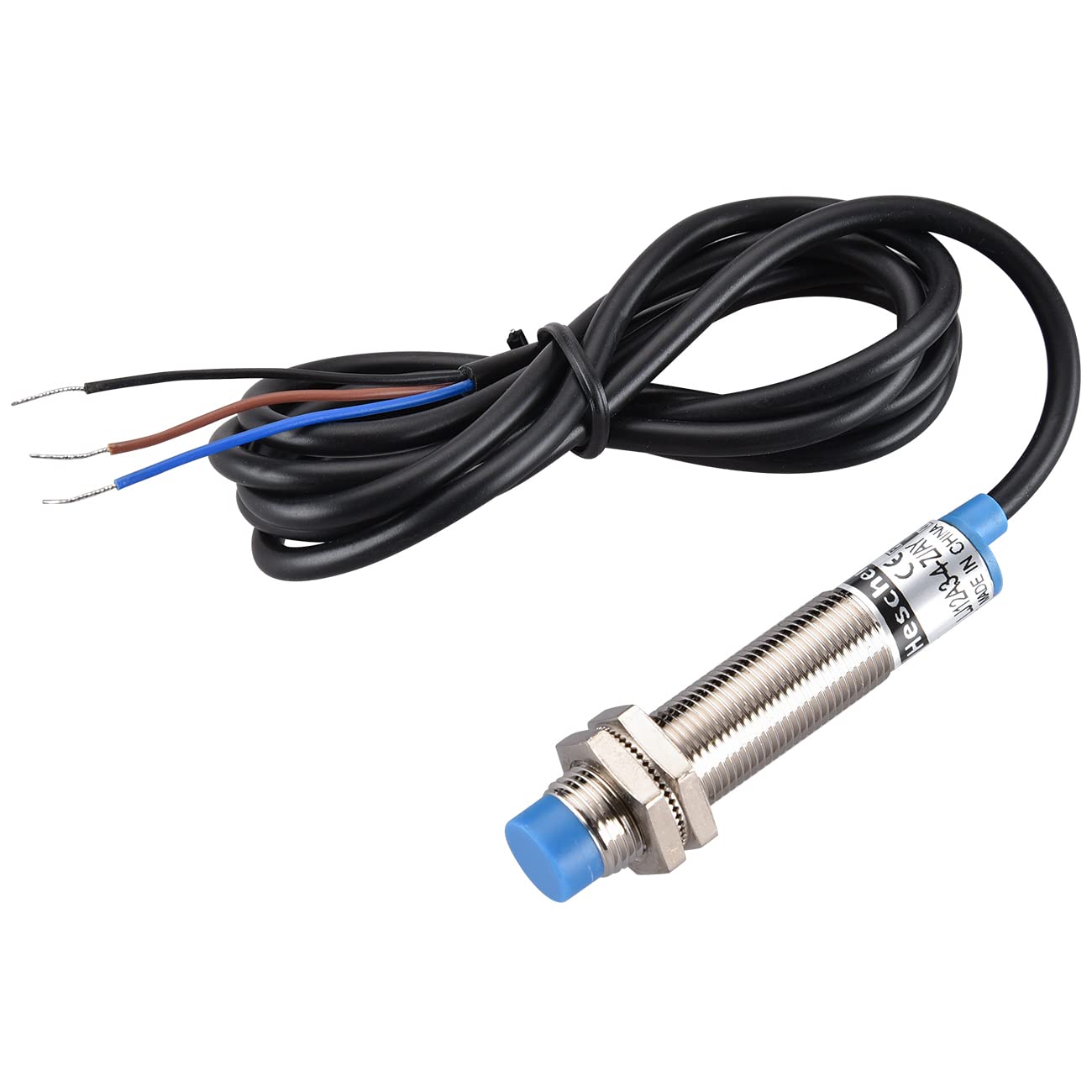 Heschen M12 Inductive Proximity Sensor Switch Non-shield Type LJ12A3-4-Z/AY Detector 4mm 10-30VDC 200mA PNP Normally Closed (NC) 3 wire