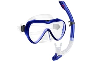 SwimStars Snorkel Set for Adults and Kids, Snorkeling Gear Anti-Fog Swim Mask Dry Top Snorkel Kit with Carry Bag, Snorkeling Scuba Diving Swimming Travel