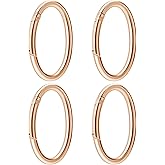 YEWIN 2"(50mm) Metal Oval Spring Ring Gate Oval Push Snap Hook Oval Ring Purse Clasp Webbing Bag Buckle for Handbag Leather (Light gold 4PCS)