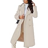 CHARTOU Women's Winter Jacket Double-Breasted Wool Blend Warm Long Trench Coat