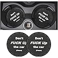 8sanlione 2 Pack Car Cup Holder Coasters, 2.75 Inch Non-Slip PVC Insert Cup Coaster, Anti-Scratch Auto Cup Mats for Women Men, Vehicle Interior Accessories Universal for Car, SUV, Truck (C Black/2PCS)