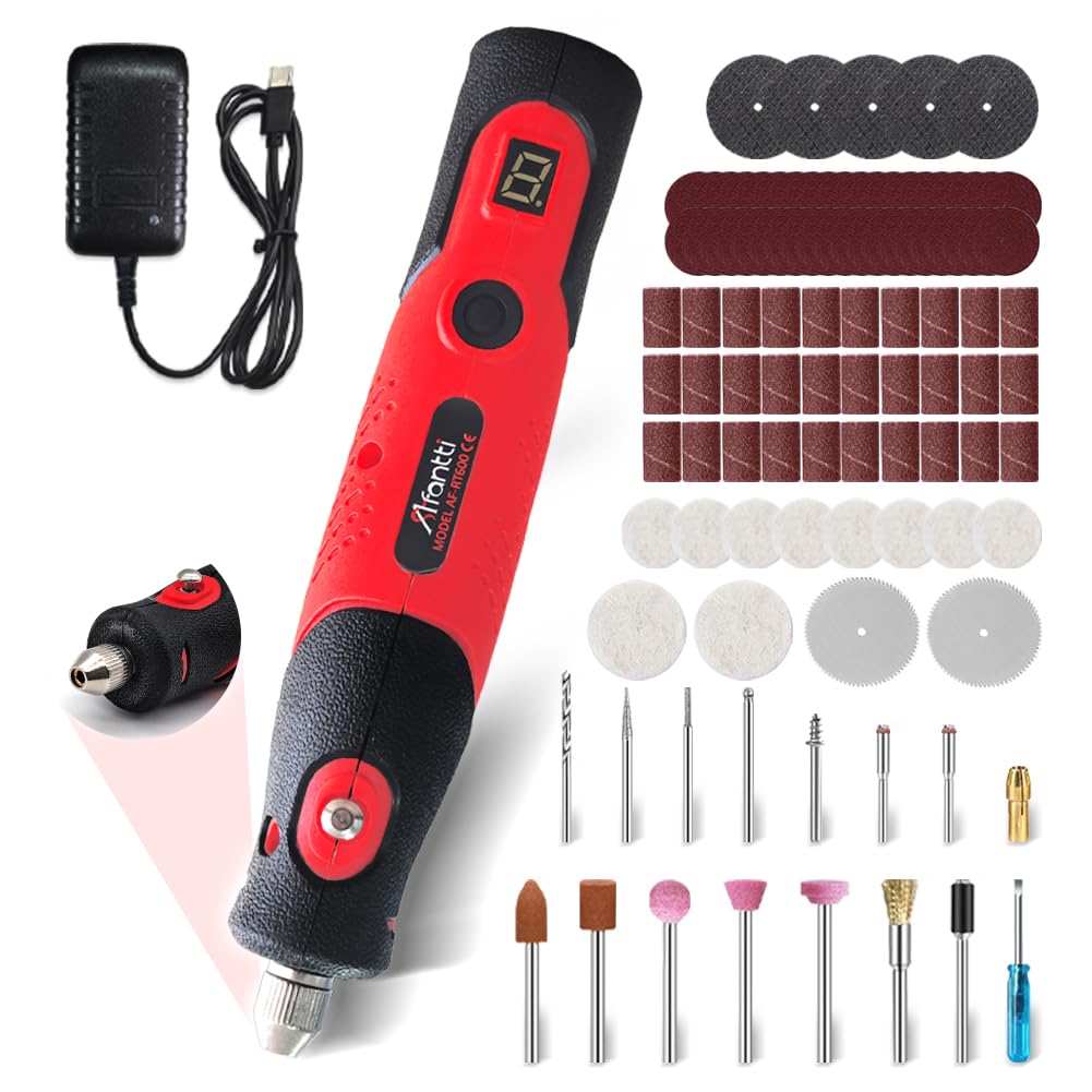 Photo 1 of Afantti Corded Rotary Tool Electric Detail Sander Small Grinder Pen Kit Set | 5-Speeds | 100+ Accessories | for Sanding Grinding Polishing Drilling Etching Engraving Crafts
