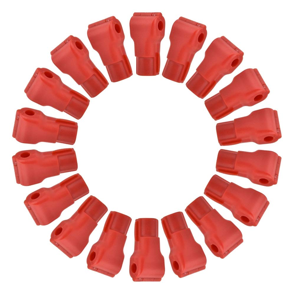 100pcs Peg Hook Locks Stop Lock, Plastic Red Security Lock, Easy Installation, for Commodity Link, Supermarket Hooks, Retail Shop Anti-Theft Display, 4.5/6/7mm(7MM)