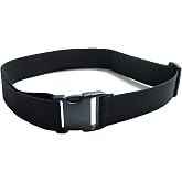 MELOTOUGH Tool Web Work Belt Buckle 2" inch Wide belt Black Simple Style for Woodworkers and Contractors (one size fits all)