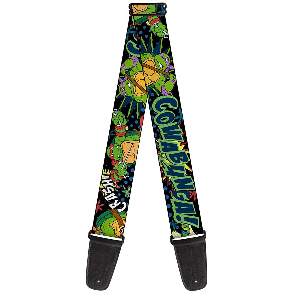 Teenage Mutant Ninja Turtles Ninja Turtles Pose12 Cowabunga Pop Art, 2 Inches Wide Guitar Strap (GS-WNT062)