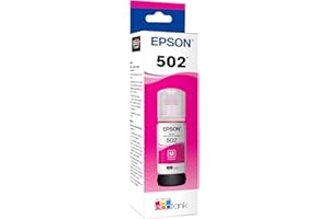 EPSON 502 EcoTank Ink Ultra-high Capacity Bottle Magenta Works with ET-2750, 2760, 2850, 3750, 3760, 3850, 4850, and other se