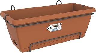 Elho Barcelona Xl Allin1 55 - Übertopf - Tonrot - Draußen & Balkon - L 32.2 x W 55 x H 22.7 cm