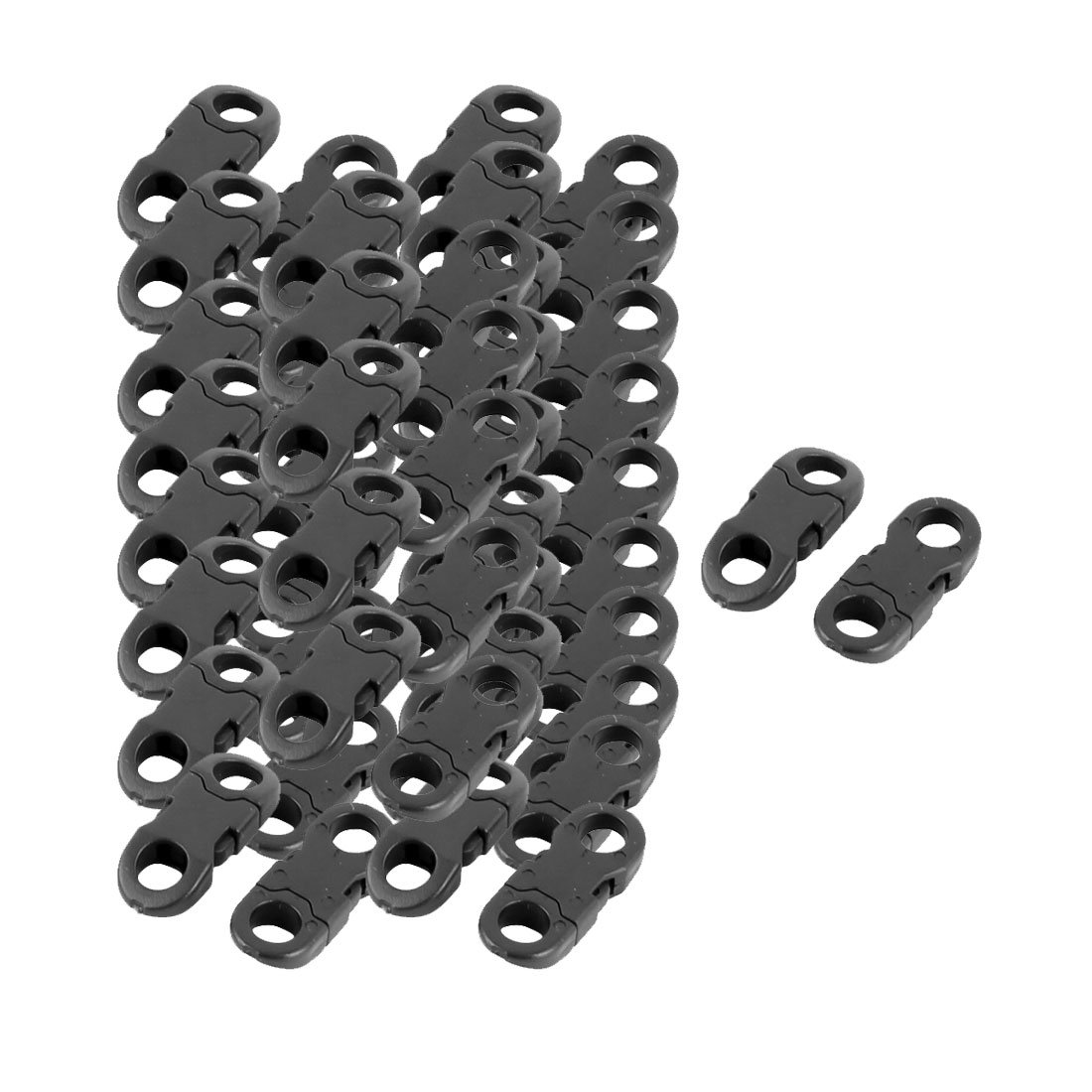 Sourcingmap Plastic Handbag Webbing Belt Adjustive Quick Release Buckle Fastener 50 Pcs Black