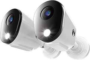 Night Owl Add On Wired 4K HD Indoor/Outdoor Deterrence Cameras with 2-Way Audio (2-Pack) (Requires Compatible DVR - Sold Separately) (2 Camera)
