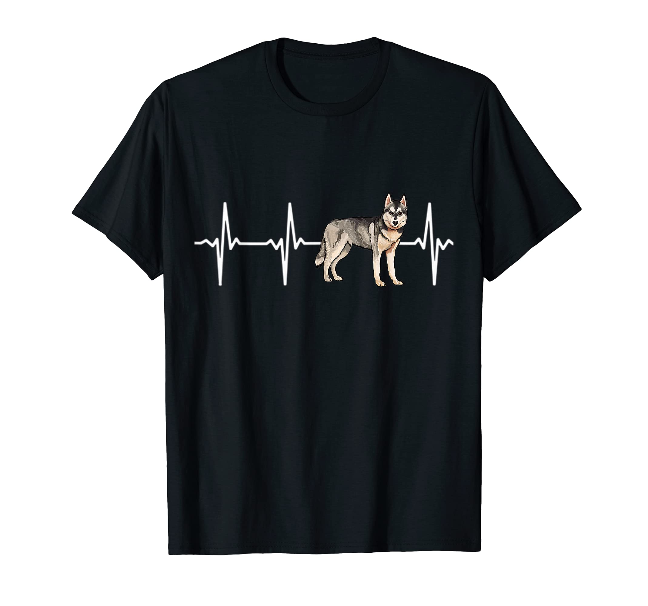 Siberian Husky Heartbeat Love My Dog T-Shirt