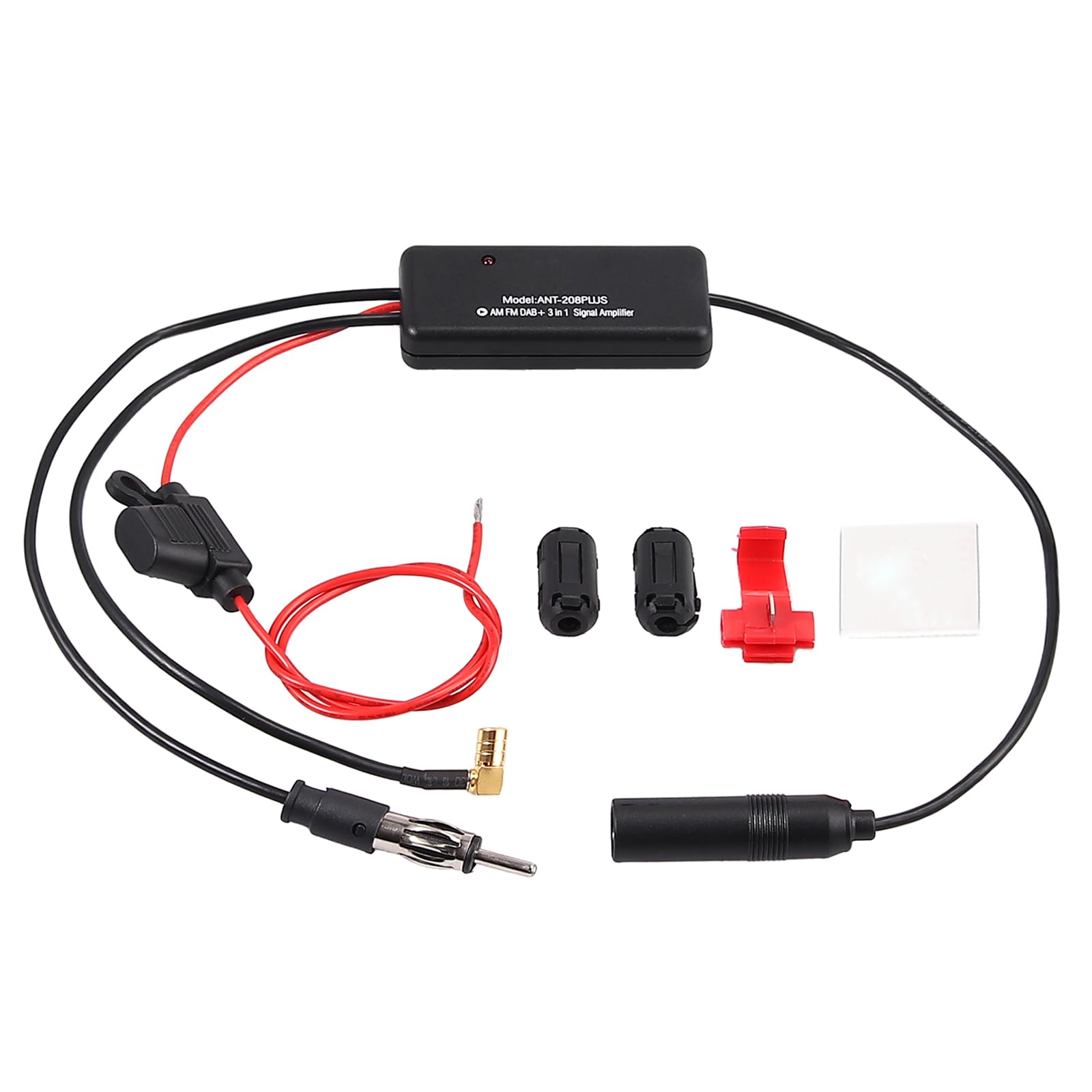 Bohaner 3-in-1 DAB AM FM Car Antenna aerial splitter Radio Signal AMP Amplifier Booster