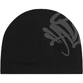 Syna World New Season Quality Skully Cap, Central CEE Beanie Running Hat - Black &amp; Grey - synaworld
