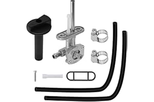 DUZFOREI Petcock Fuel Valve Kit 5GH-24500-10-00 5GH-24500-01-00 Replacement for Yamaha Kodiak Grizzly 400 450 with Knob Lever