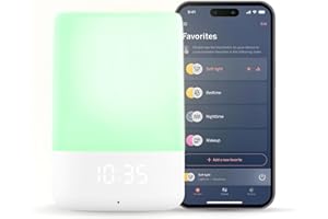 Nanit Sound and Light Smart Baby Night Light and Sound Machine | Audio Monitor | Cry Detection Alert Feature | OK to Wake Alarm Clock for Kids | Temp & Humidity Tracking | Rechargeable Battery | WiFi